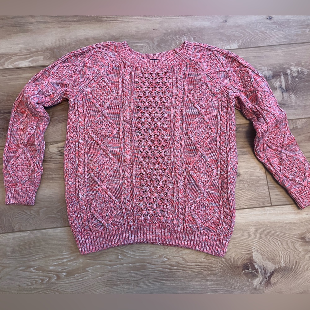 Gap Size Small Women's Cable Knit Pink Sweater